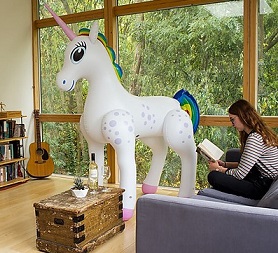 unicornio hinchable decorativo gigante 