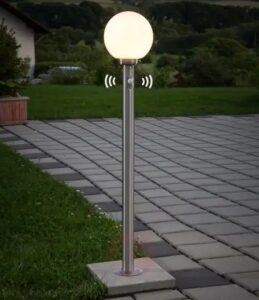 comprar lampara-pie-esferica sensor-de-movimiento precio barato online
